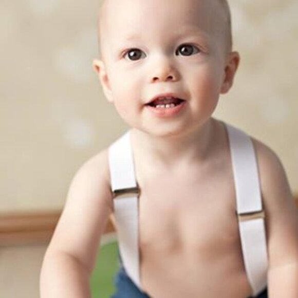 Kids White Suspender - Picture 1 of 1